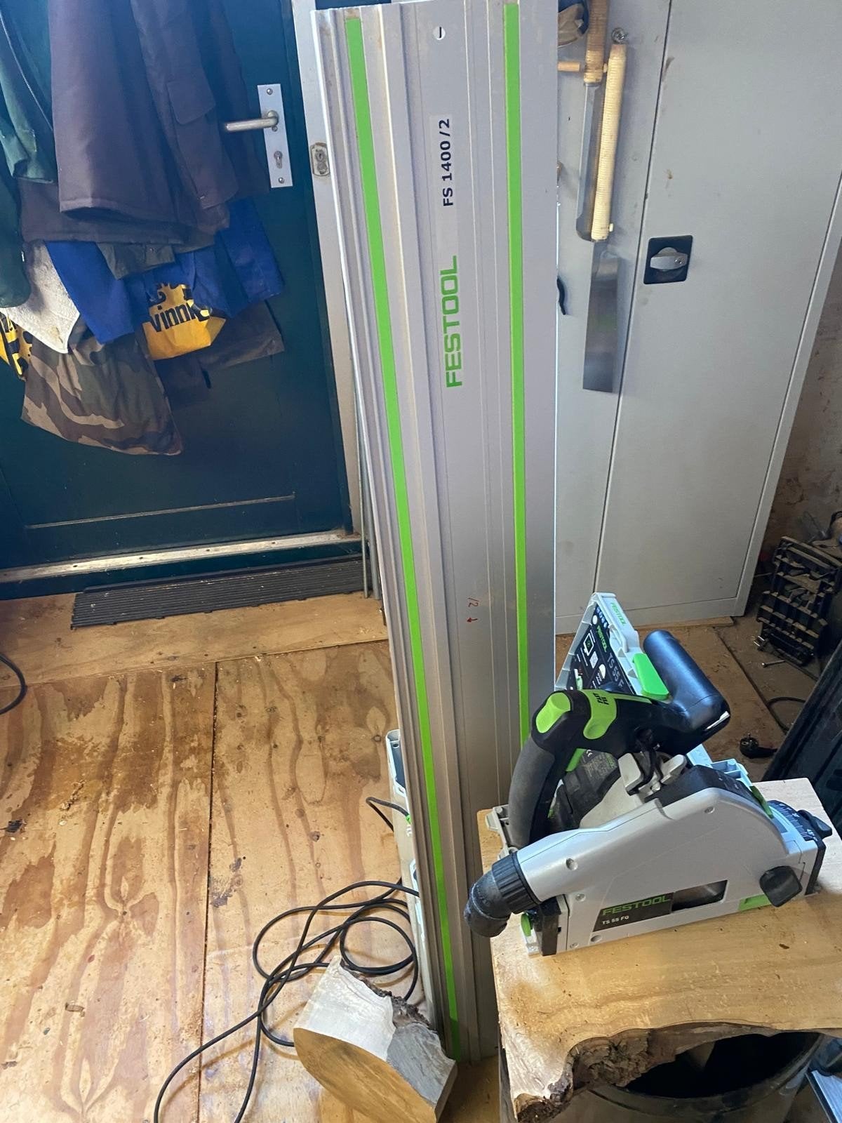 Festool TS 55 F invalzaag met geleiderail FS 1400/2, Ophalen, Invalzaag, Zo goed als nieuw, 30 tot 70 mm