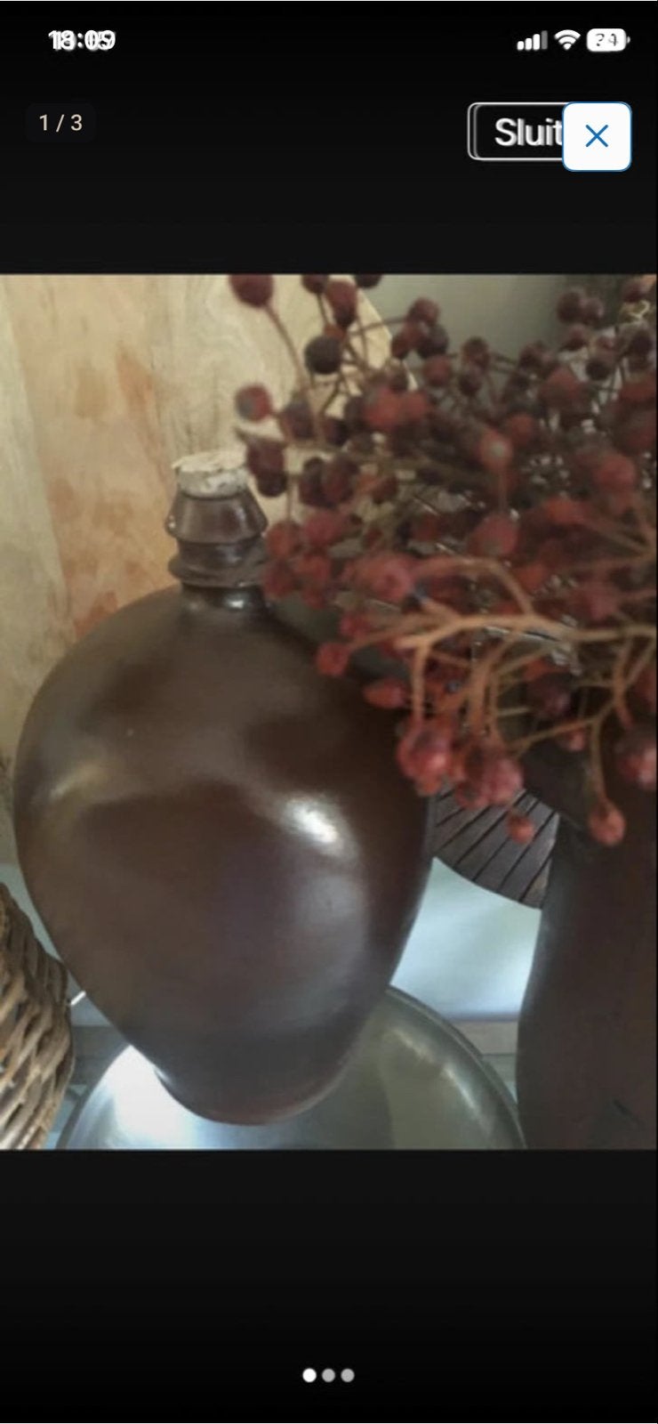 Brocante kruik met kurk - Decoratieve vaas, Antiek en Kunst, Ophalen
