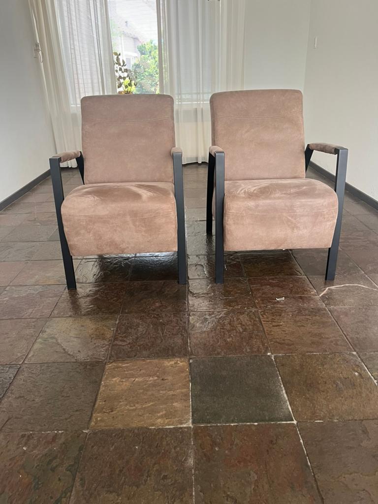 2 prachtige faiteuills merk DFM (Dobre Miasto), Ophalen, Overige materialen, Twee, Bruin