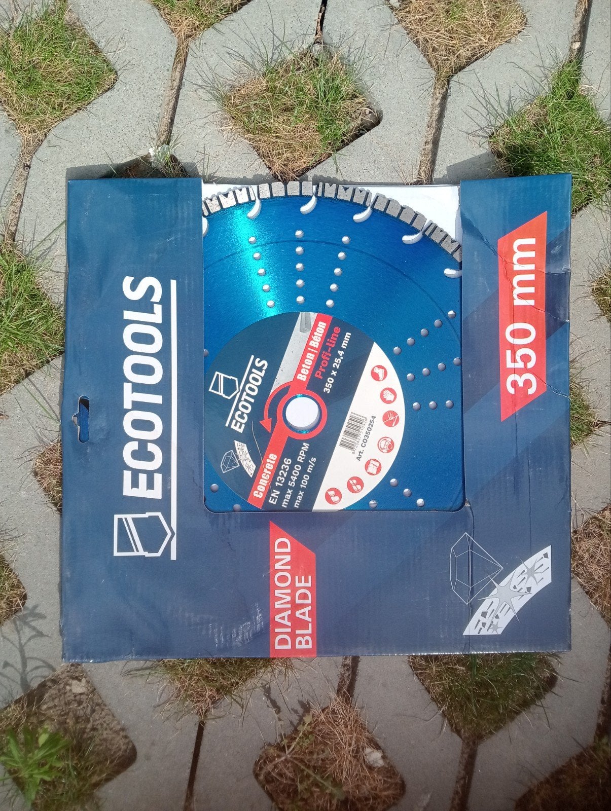 ECOTOOLS Diamant Zaagblad 350mm voor Beton - Nieuw, Ophalen of Verzenden, Nieuw, Cirkelzaag, ECOTOOLS