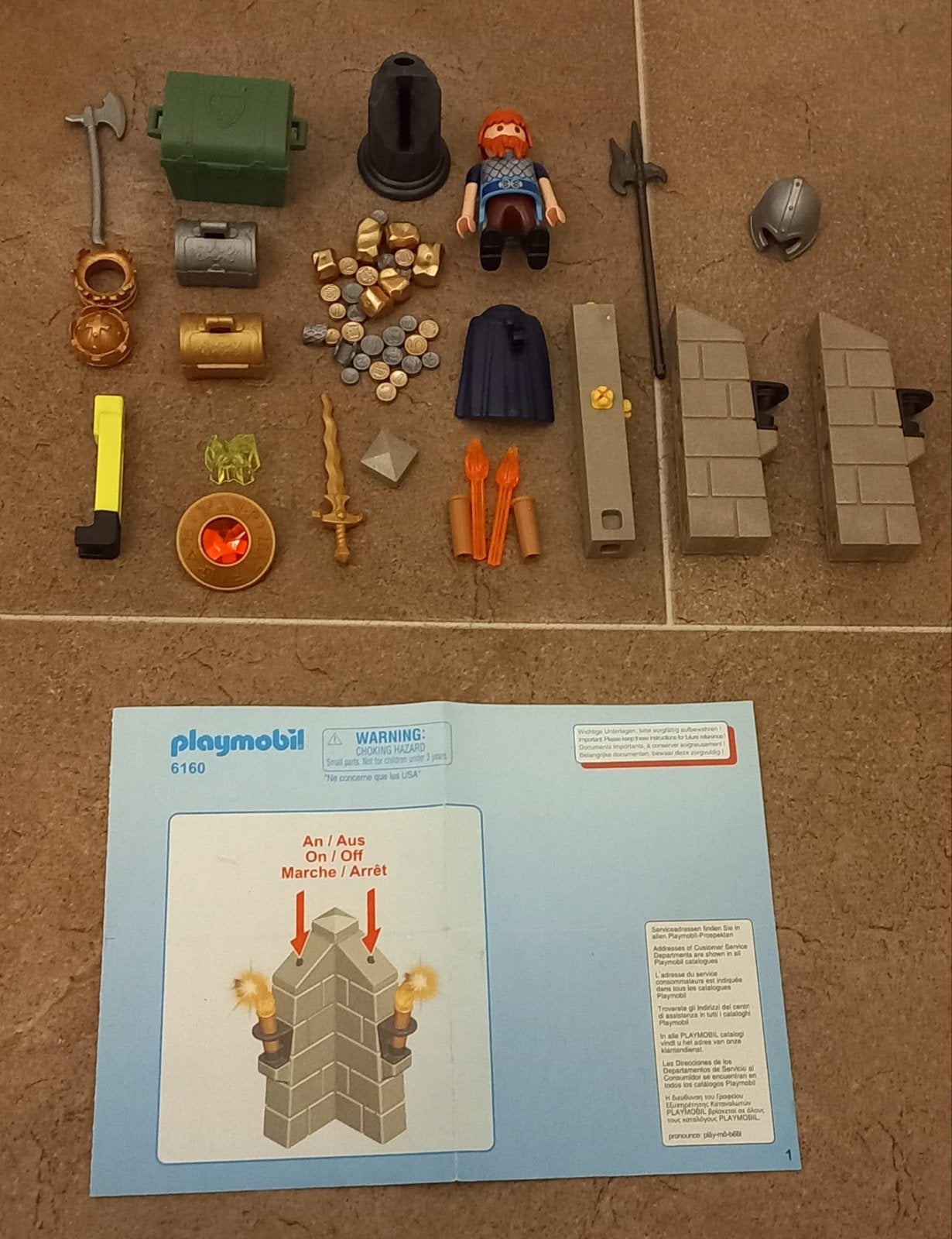 Playmobil 6160 Ridder met Schatkist en Lichtzuil, Verzenden, Zo goed als nieuw, Jongen of Meisje