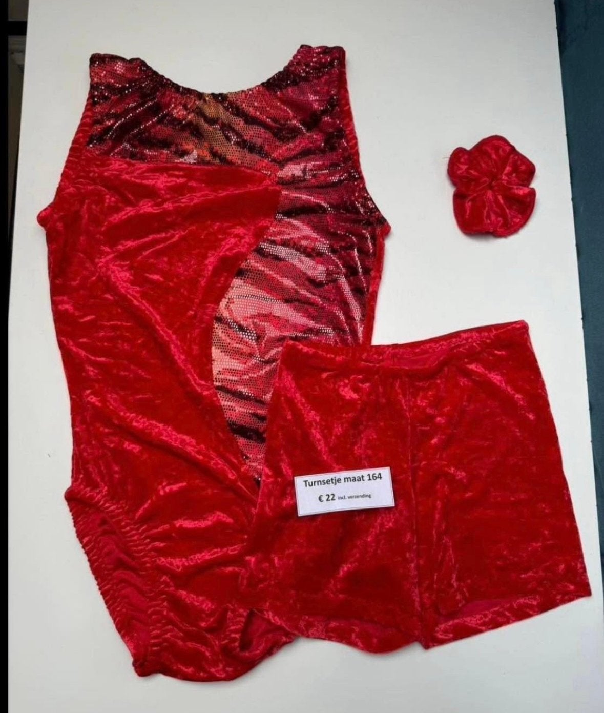 Rood Turnsetje Maat 164, Nieuw, Ophalen of Verzenden, Turnpak(je), Rood