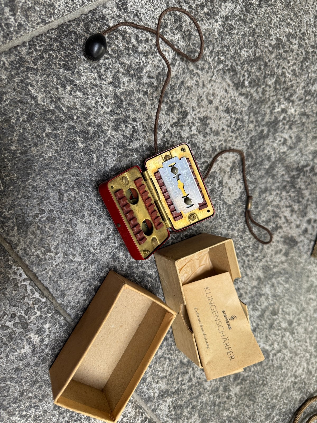Vintage Siemens Scheermesjes Slijper - Zeldzaam & Compleet, Antiek en Kunst, Ophalen of Verzenden