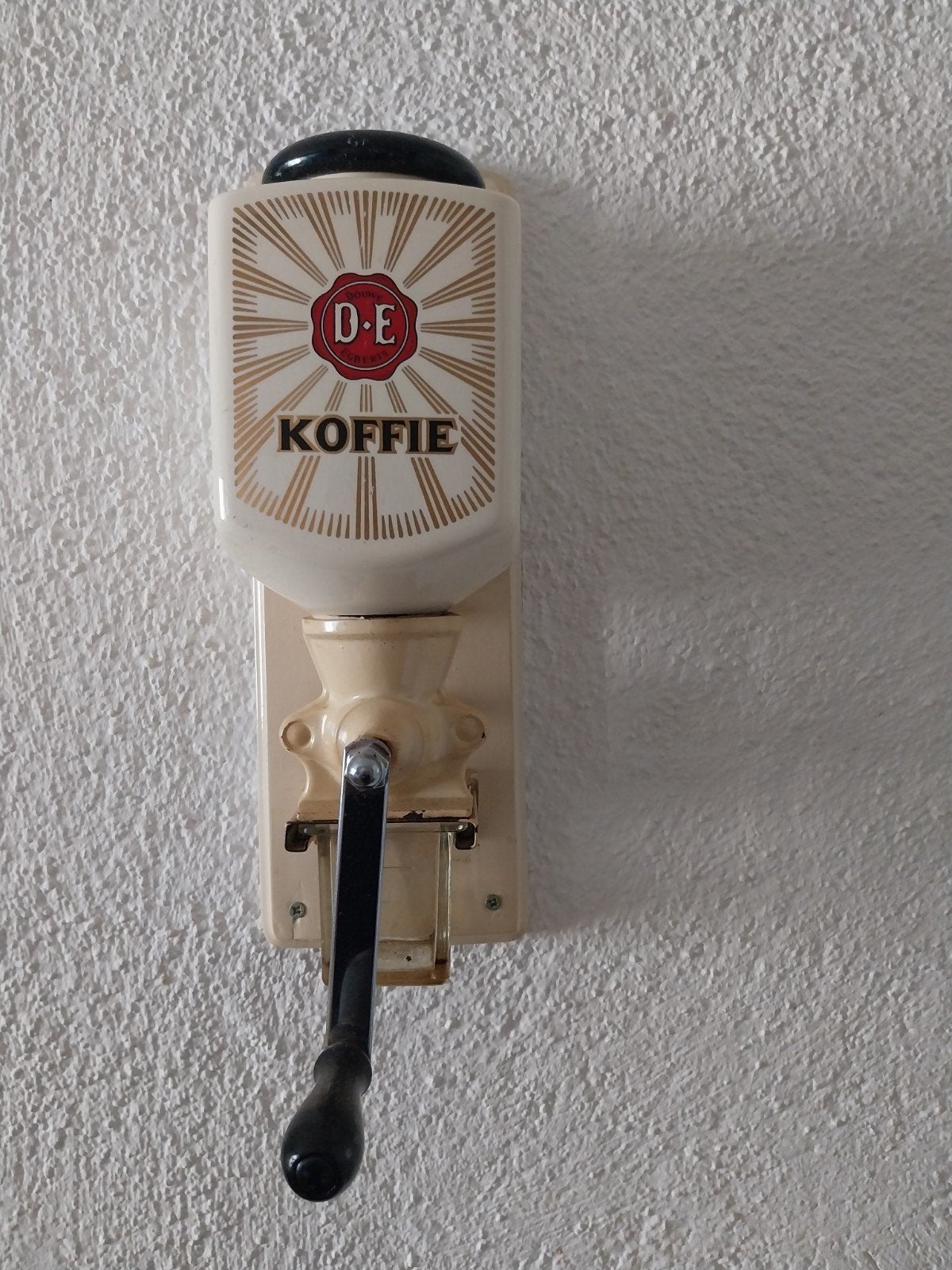 Vintage Douwe Egberts wandkoffiemolen, Ophalen of Verzenden