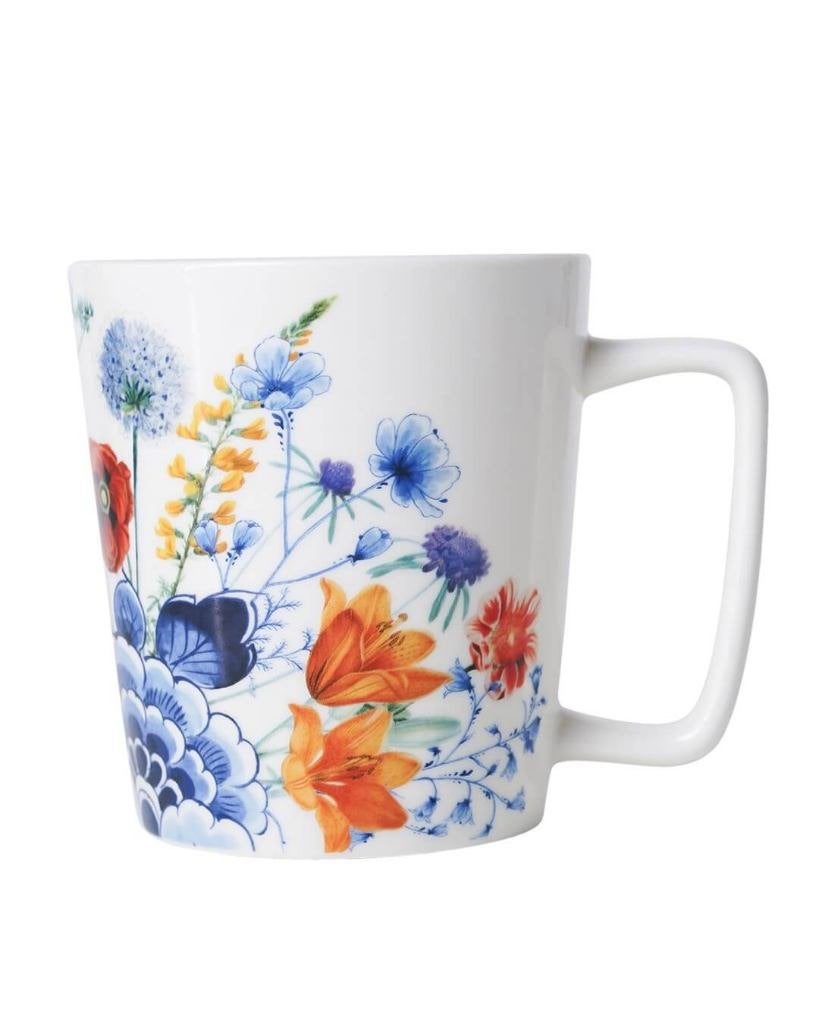Heinen Delfts Blauw theemok Wildbloemen Bloemenweide 300 ml, Overige merken, Keramiek, Delftsblauw, Heinen Delfts Blauw