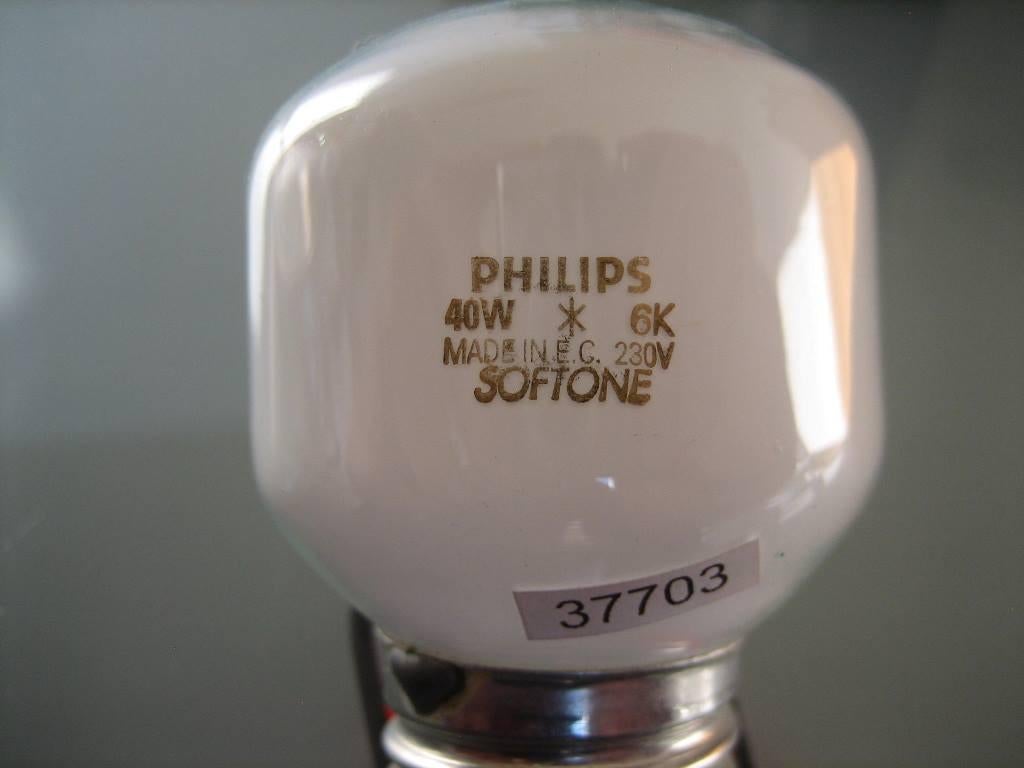 Vintage Philips gloeilamp type Softone 40W 6K, Ophalen of Verzenden