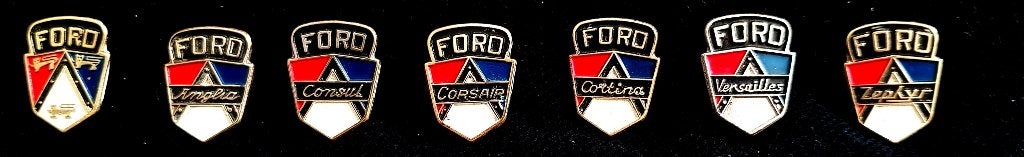 Ford (Pako) serie 7 stuks, Verzenden, Zo goed als nieuw, Transport, Speldje of Pin