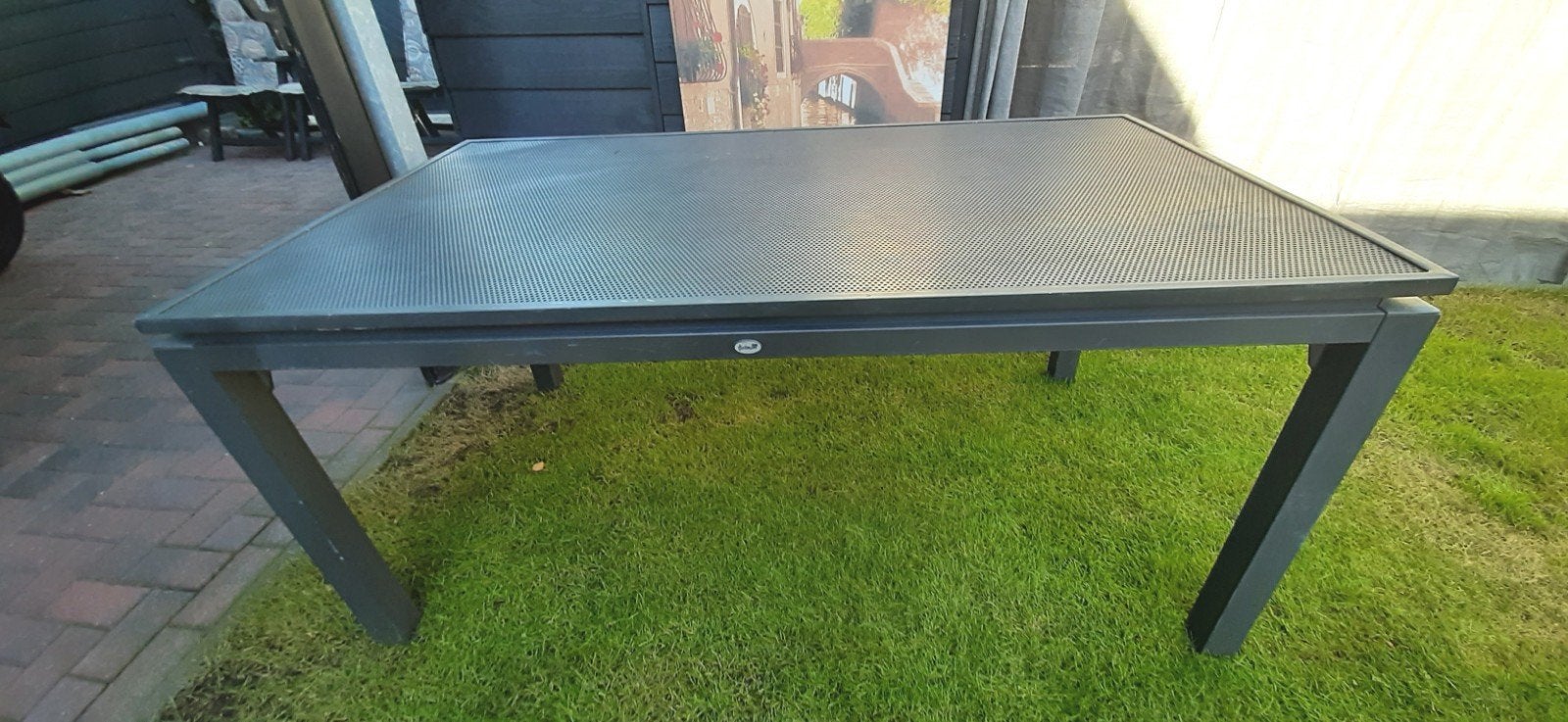 hartman tuintafel antraciet aluminium, Ophalen, Gebruikt, Rechthoekig, Aluminium