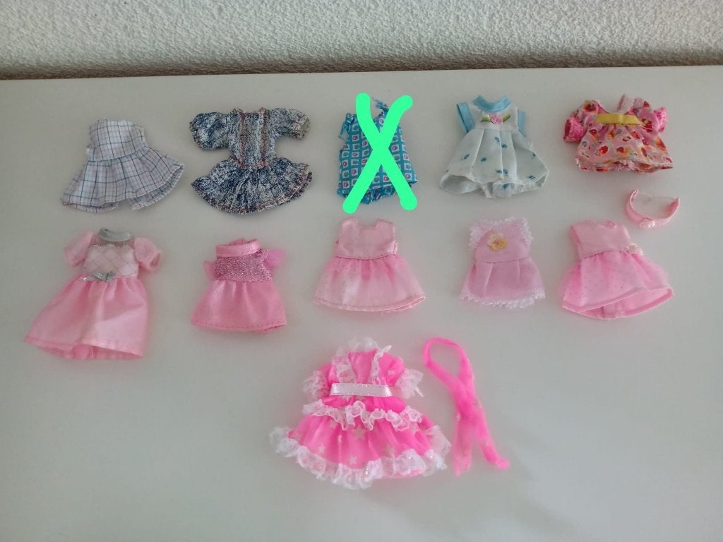 Kleine Kleertjes voor Kleine Popjes zoals Evi Love en Kelly, Verzamelen, Ophalen of Verzenden, Gebruikt, Kleertjes