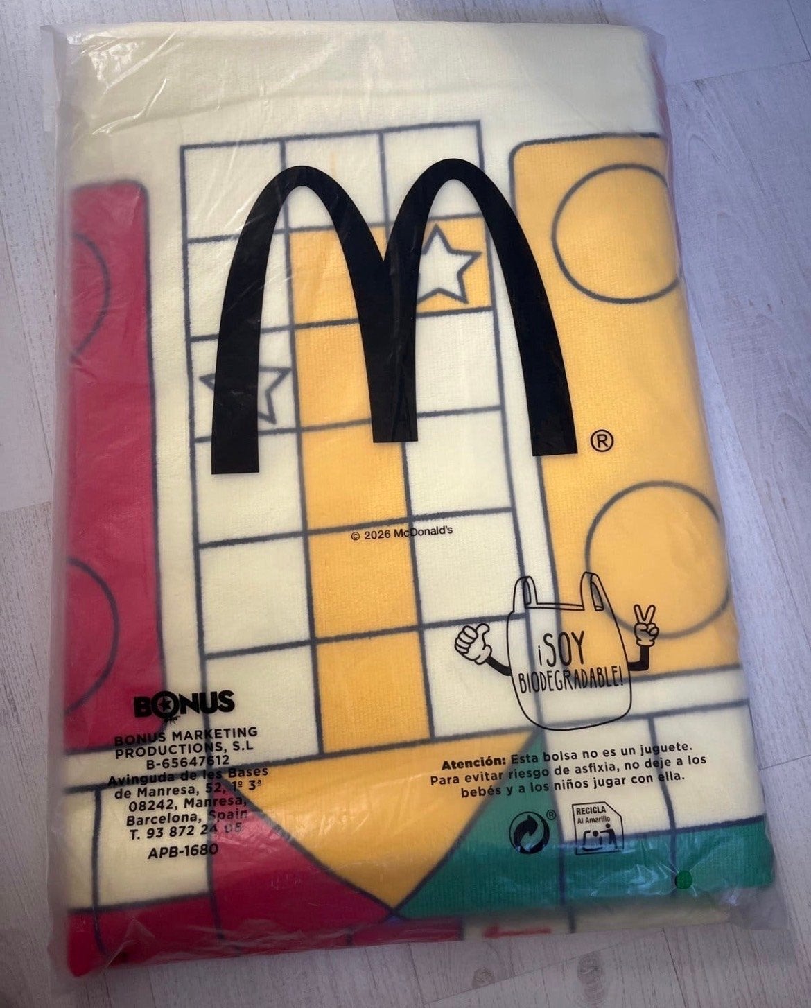 McDonald's Retro Ludo Strandlaken 2026 Promotie, Ophalen of Verzenden, Nieuw
