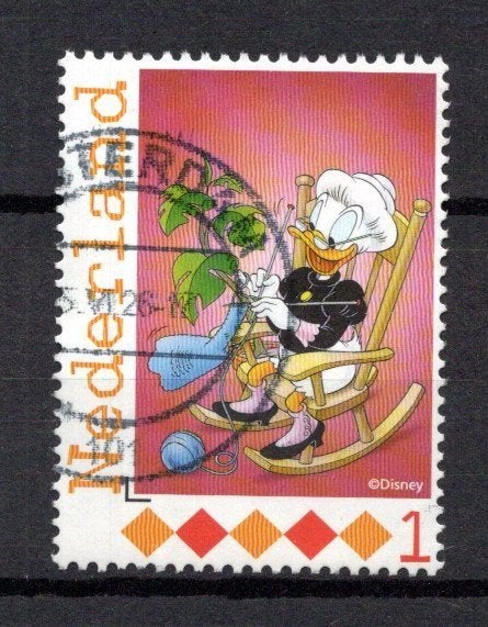 gestempelde zegel. Persoonlijke Donald Duck uit serie van 36, Ophalen of Verzenden, Na 1940, Gestempeld
