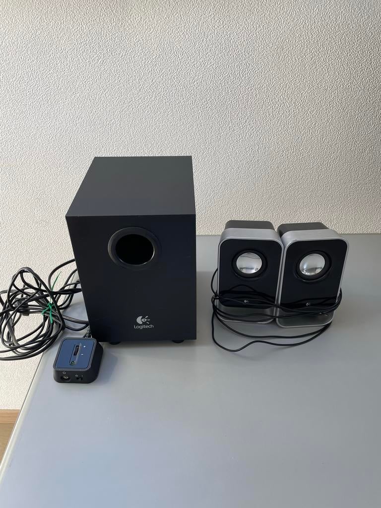 Logitech LS21 2.1 speakersysteem met subwoofer, Ophalen of Verzenden, Gebruikt, Minder dan 60 watt, Overige merken