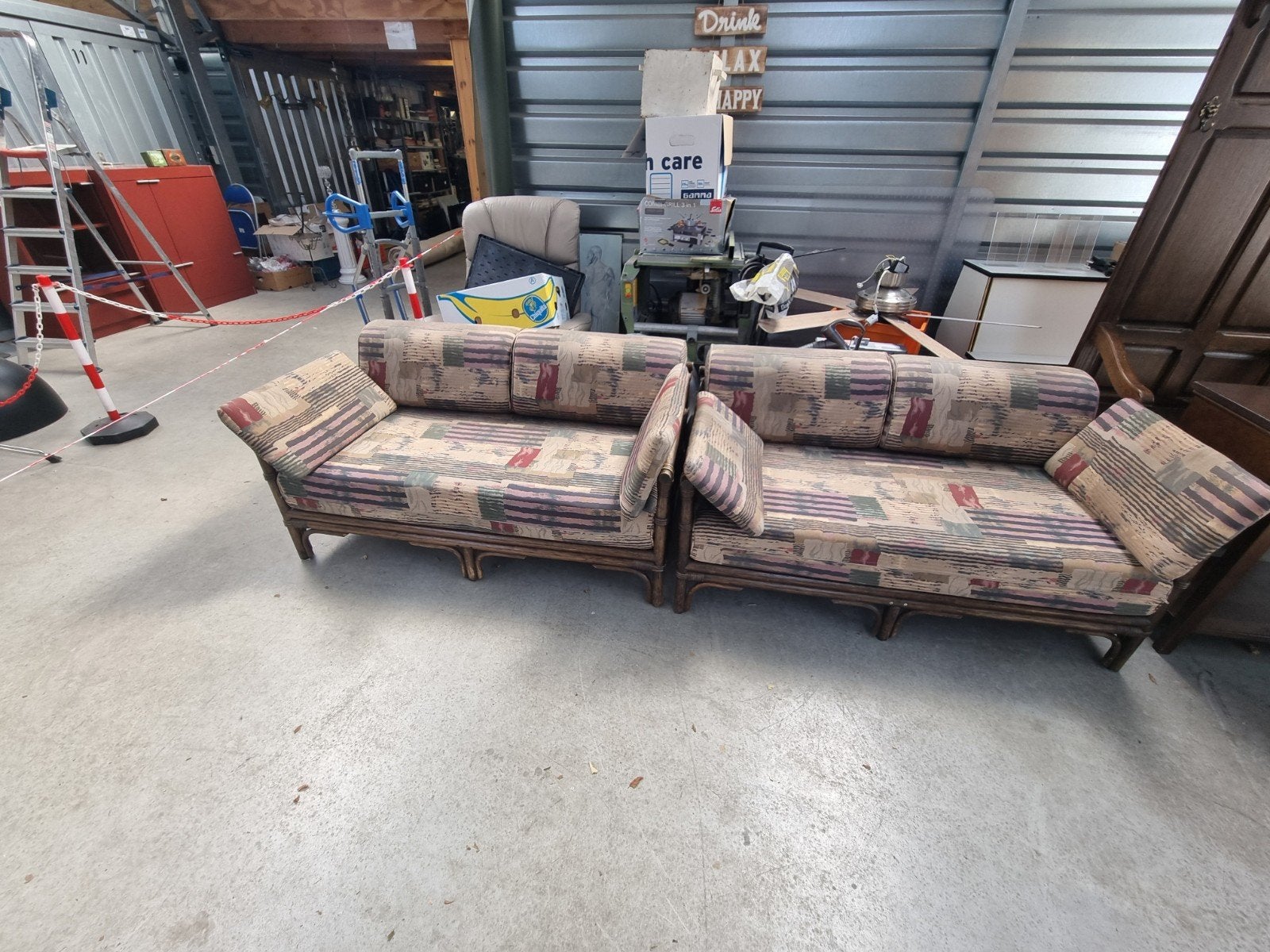 Comfortabele banken met stoffen bekleding, Ophalen, Gebruikt, Klassiek, 150 tot 200 cm