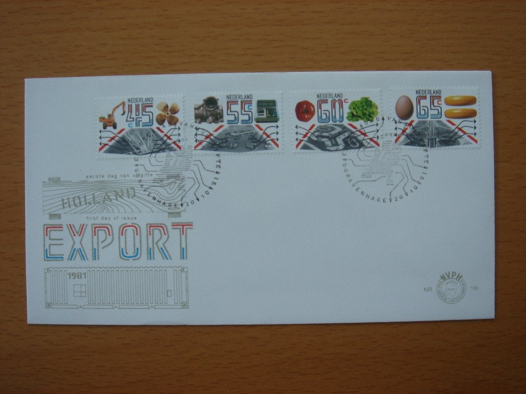 NVPH E196  1e Dag-enveloppe Export 1981, Ophalen of Verzenden, Onbeschreven, Nederland