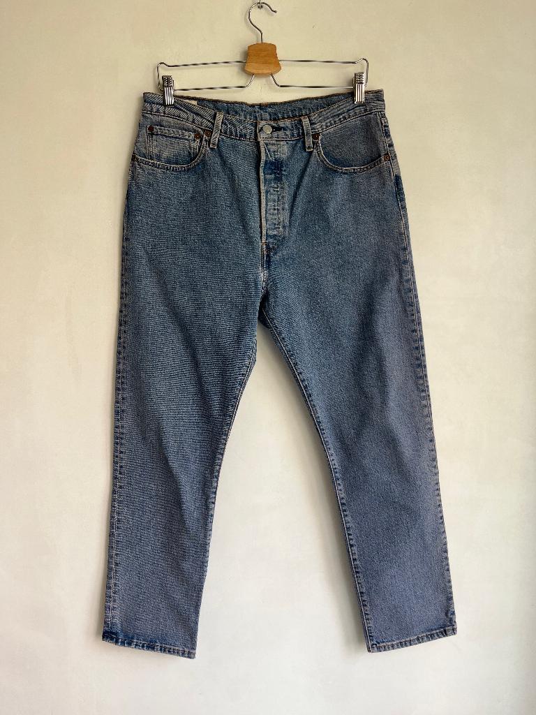 levi's 501 jeans blauw maat 32/28, W32 (confectie 46) of kleiner, Zo goed als nieuw, Levi’s, Verzenden
