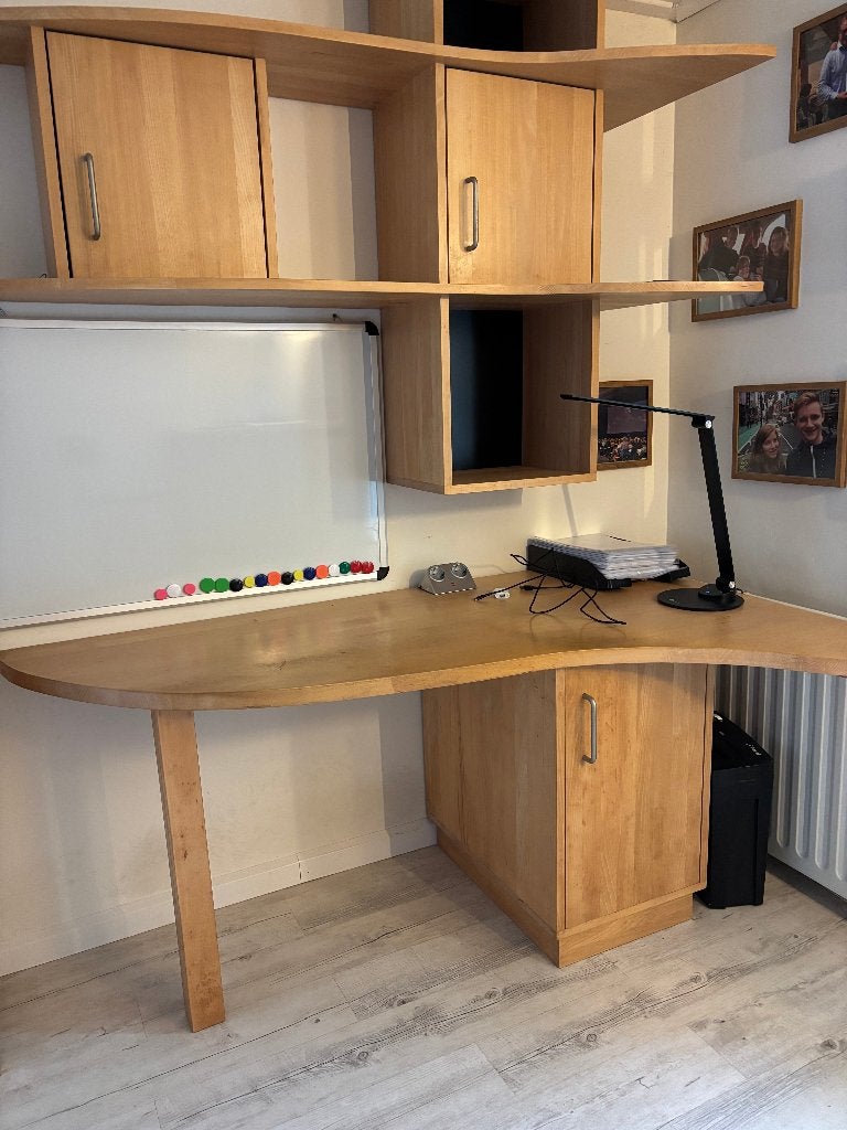Bureau met wandkast, gratis, gemaakt door meubelmaker, Ophalen, Gebruikt, 40 tot 80 cm, 170 cm of meer