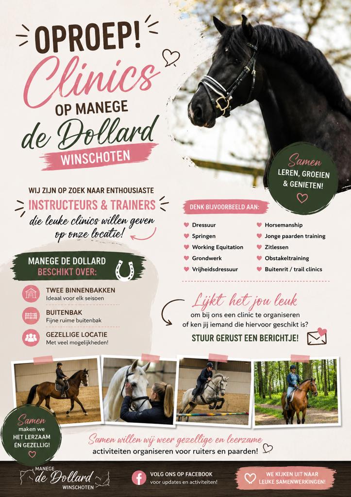 Manege de Dollard - Instructie en Clinics, Dieren en Toebehoren