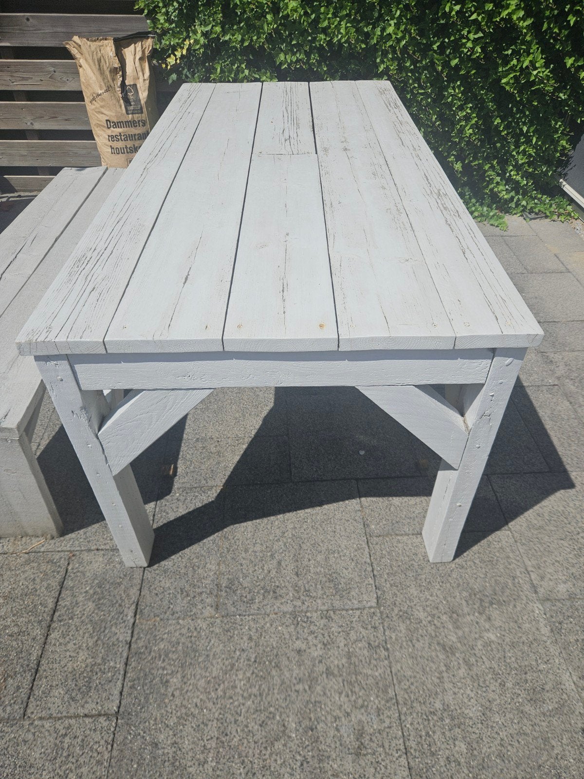 GRATIS af te halen tuintafel, Ophalen, Gebruikt, Rechthoekig, Hout