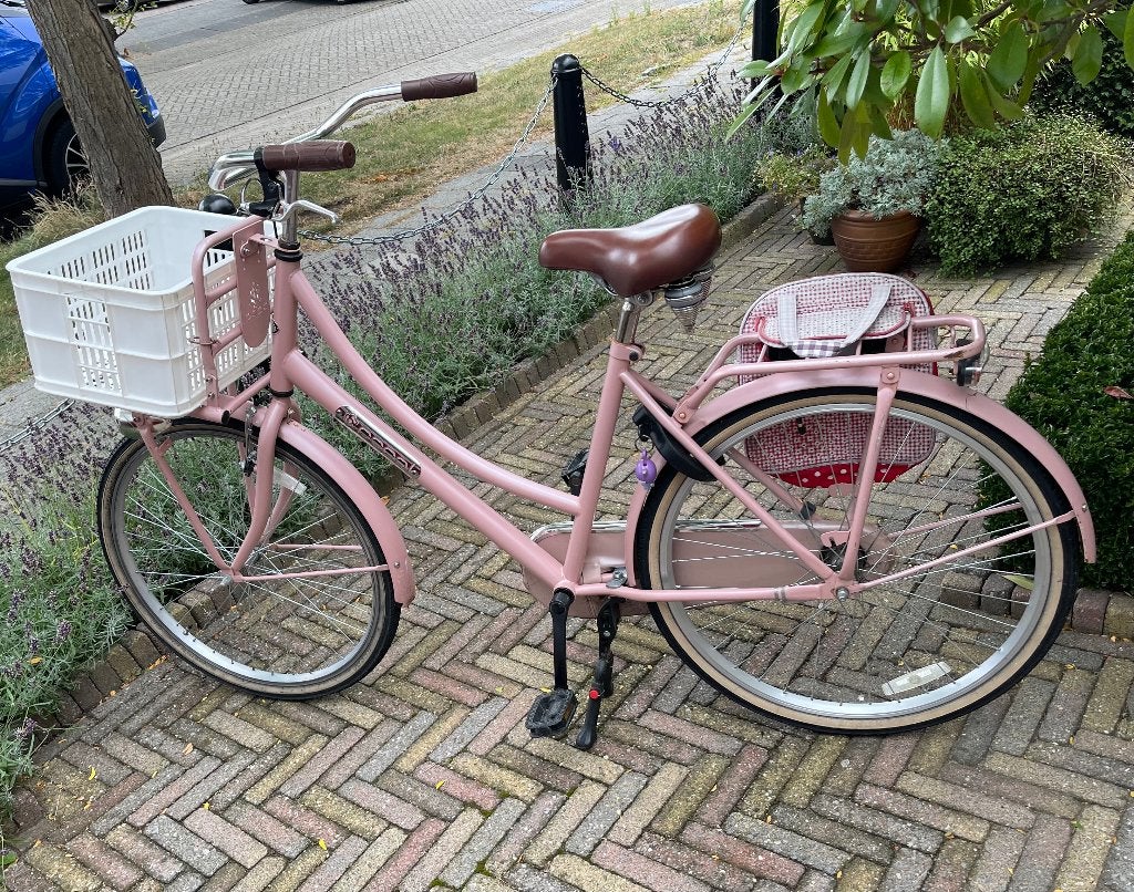 Leuke roze 26 inch Popal  meisjesfiets, Terugtraprem, Gebruikt, Handrem, Popal