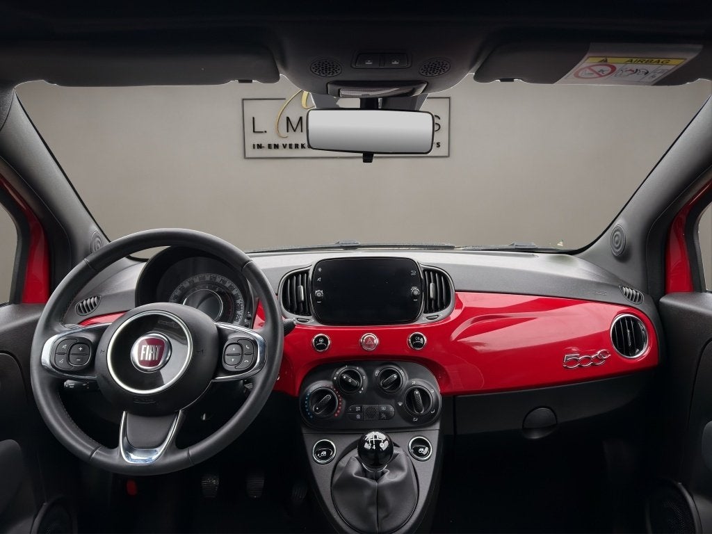 Fiat 500C 1.0 Hybrid Lounge 2020 ROOD | Cruise Control | App, Auto's, Fiat, Keurmerk '100% Onderhouden', 12 maanden, Stof, Gebruikt