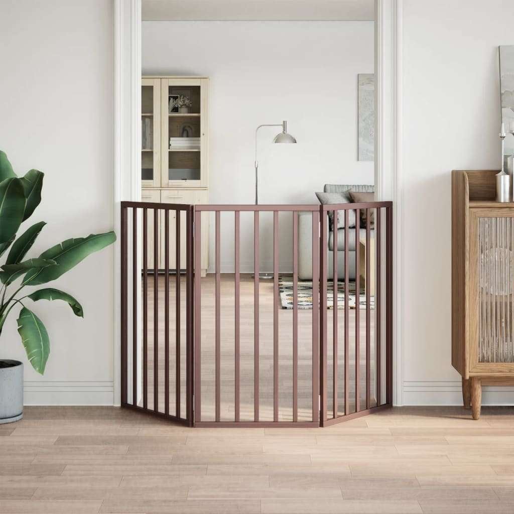Hondenhek opvouwbaar 3 panelen 150 cm bruin GRATIS BEZORGD!, Overige typen, Overige merken, Verzenden, Nieuw