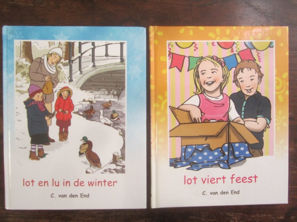 C van den End lot en lu in de winter/Lot viert feest, Ophalen of Verzenden, Zo goed als nieuw, Fictie algemeen