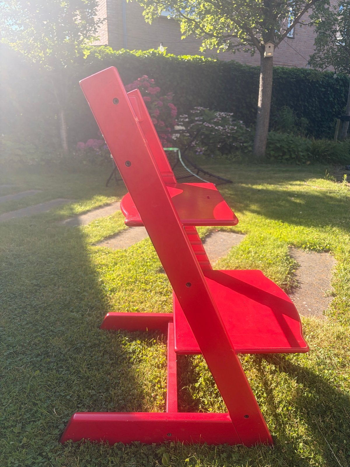 Rode Stokke Tripp Trapp meegroeistoel, Kinderen en Baby's, Kinderstoelen, Ophalen, Gebruikt, Meegroeistoel, Aanschuifbaar