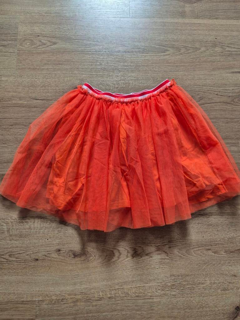 Oranje rokje Hema 134/140, Ophalen of Verzenden, Zo goed als nieuw, Meisje, Jurk of Rok