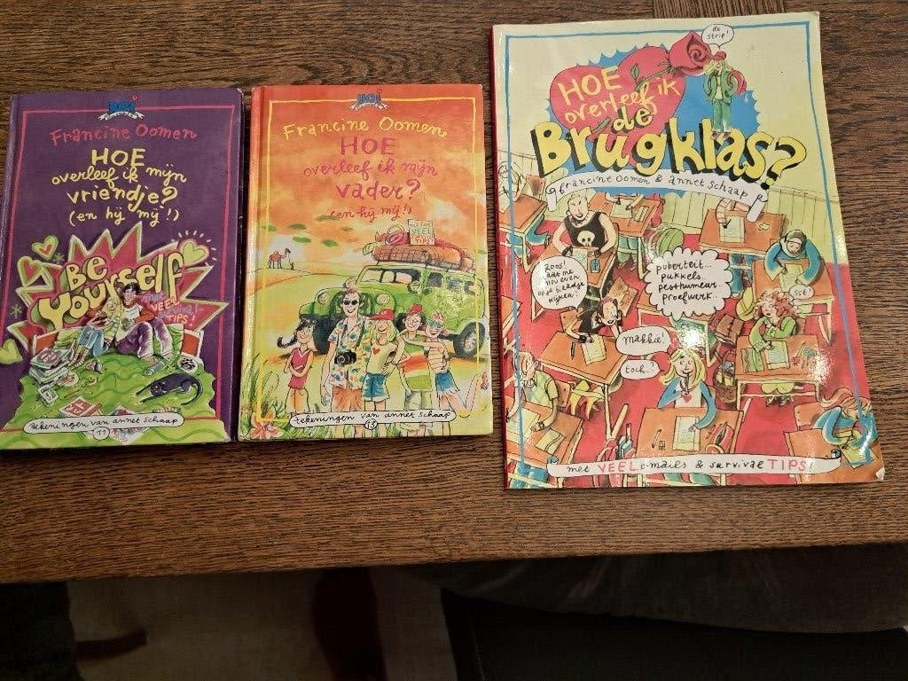 Francine Oomen - Hoe overleef ik.... 2 boeken, 1 strip, Ophalen of Verzenden, Zo goed als nieuw, Francine Oomen