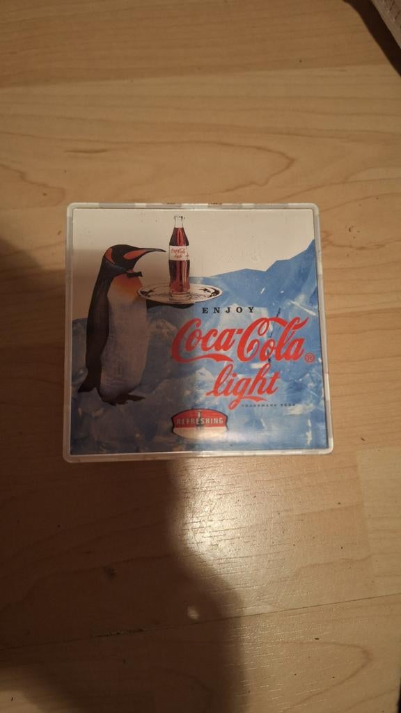 Coca-Cola Light servettenhouder met pinguïn, Ophalen of Verzenden, Gebruikt