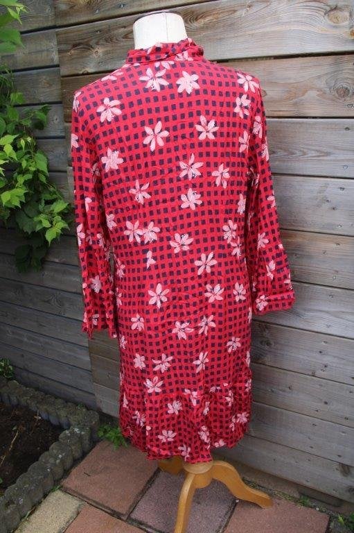 Jurk rood/ donkerblauw Caroline Biss mt 42 Vaste prijs AANB, Maat 42/44 (L), Ophalen of Verzenden, Zo goed als nieuw, Knielengte