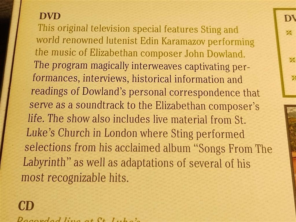 Sting & Edin Karamazov ‎- The Journey & The Labyrinth, Ophalen of Verzenden, Zo goed als nieuw