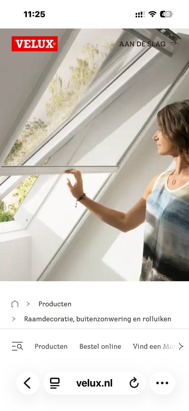 Velux Vliegengordijn Nieuw in Doos - Max. 922x1600mm, Ophalen, 80 tot 120 cm, Nieuw, 160 cm of meer
