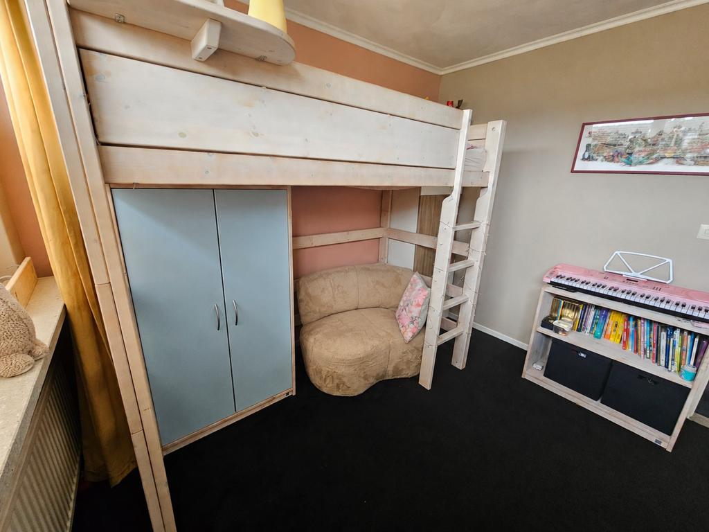 Lifetime hoogslaper met bureau en kast - ideaal kleine k, Ophalen, Gebruikt, Eenpersoons, 200 cm