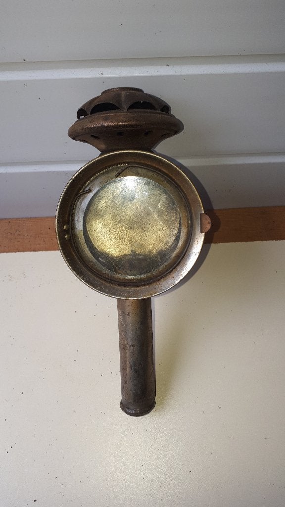 fietslamp luxor met kaars, Antiek en Kunst, Antiek | Lampen, Ophalen of Verzenden