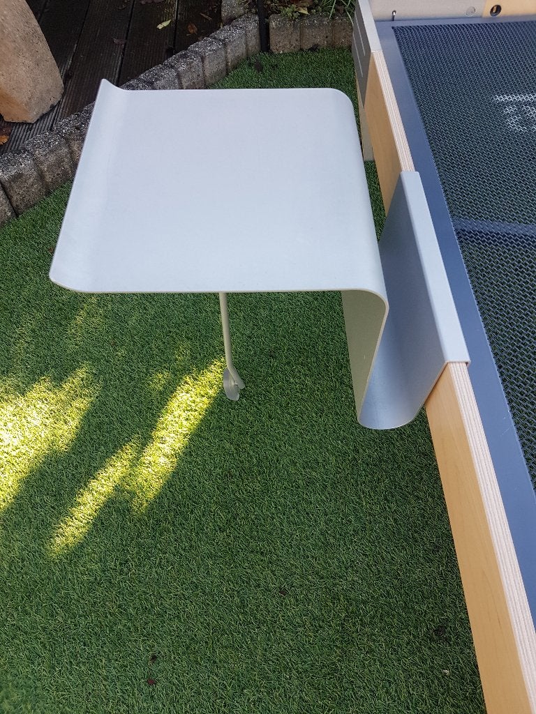 3 x Auping Next aanhaaktafel model 4060 kleur grijs metaal, Huis en Inrichting, Ophalen, Minder dan 45 cm, Metaal of Aluminium