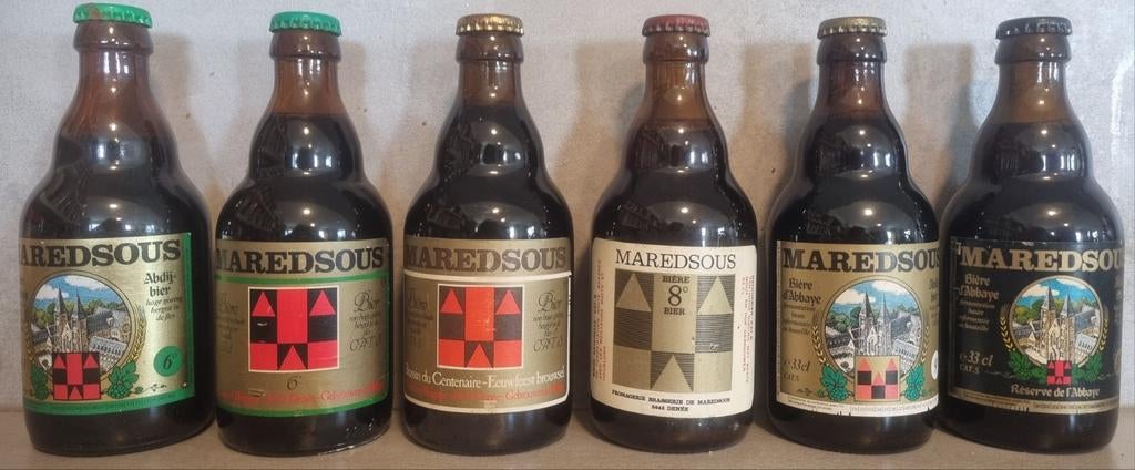 6x Maredsous: 6 <91+93, 8 centenaire 78, <86, 9 '87 & 10 '91, Ophalen of Verzenden, Gebruikt, Flesje(s), Overige merken