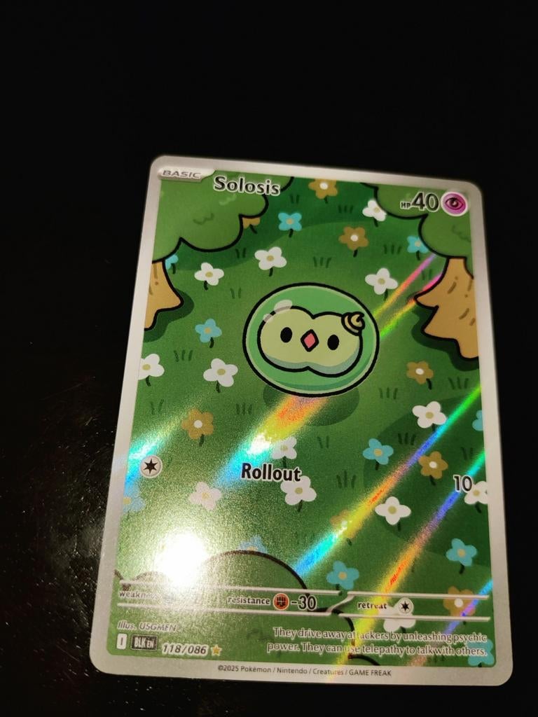 Solosis - "Black Bolt", Hobby en Vrije tijd, Verzamelkaartspellen | Pokémon, Zo goed als nieuw, Ophalen of Verzenden