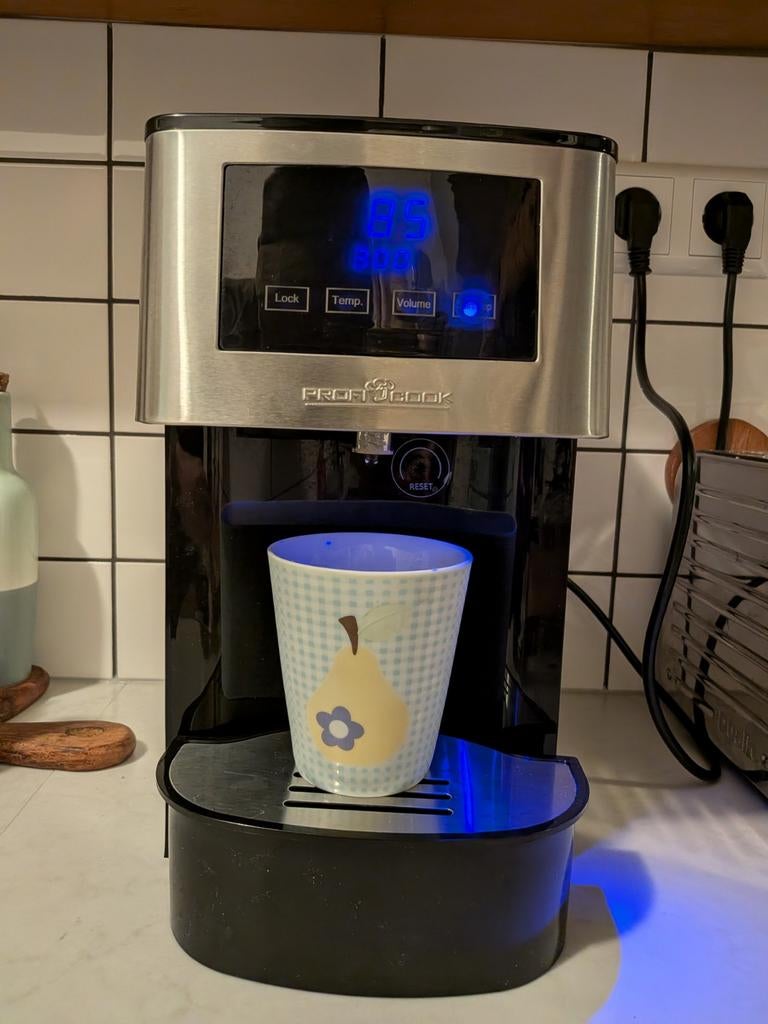 ProfiCook Heetwaterdispenser - Zilver/Zwart, Witgoed en Apparatuur, Waterkokers, 2 liter of meer, Ophalen, Zo goed als nieuw, Rvs