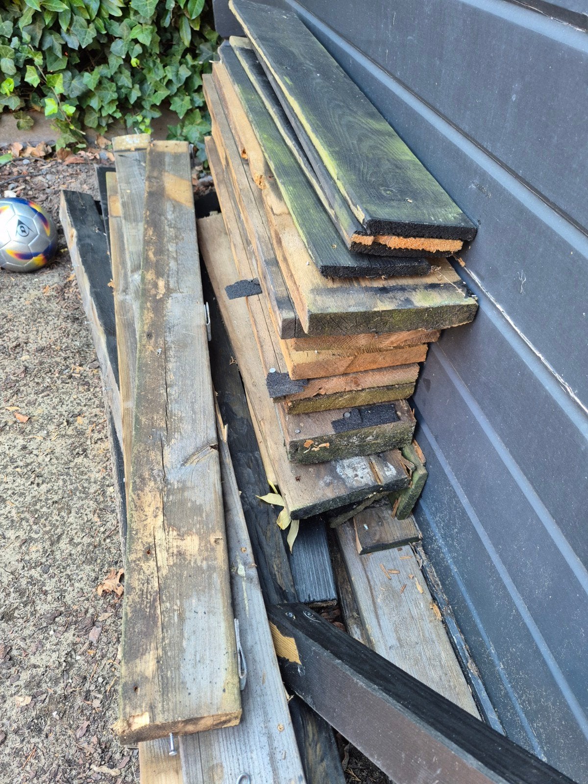 Diverse gebruikte houten planken en balken, Geïmpregneerd, Gebruikt, 25 tot 50 mm, Ophalen of Verzenden