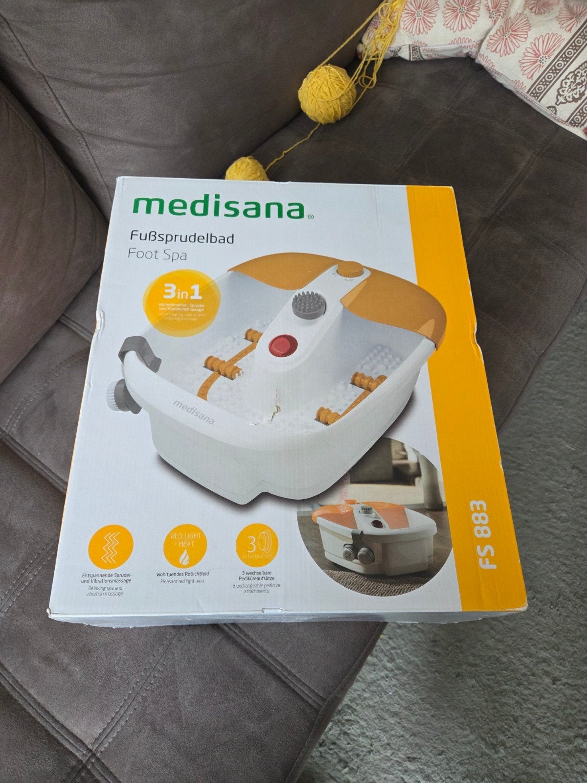 Medisana Voetspa FS 883 - 3-in-1 Voetenbad met Warmte, Ophalen, Zo goed als nieuw, Hand- en Voetverzorging