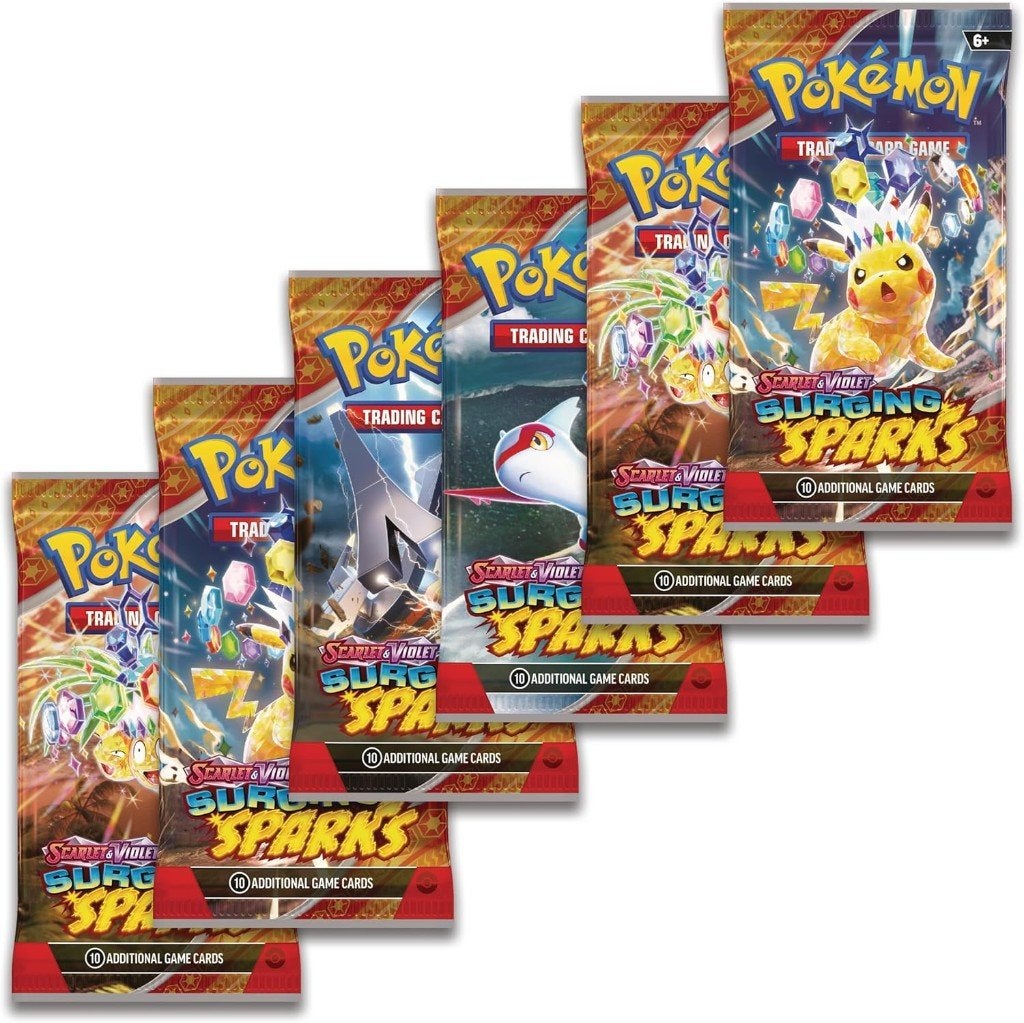 Pokémon Surging Sparks Booster Bundle Pokémon Center Version, Ophalen of Verzenden, Nieuw, Boosterbox, Foil
