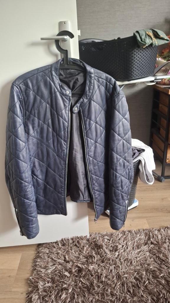 Goosecraft gewatteerd leren jack - Maat XL, Ophalen of Verzenden, Zo goed als nieuw, Blauw