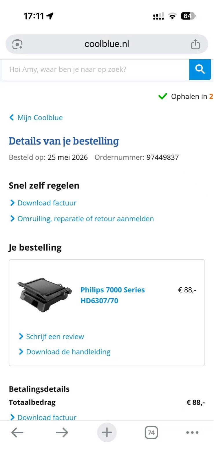 Philips 7000 Series HD6307/70 BBQ oven - Zo goed als nieuw, Ophalen, Zo goed als nieuw