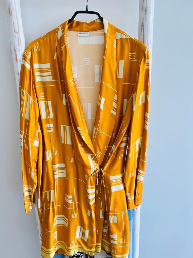 Dries van Noten, kimono, maat Medium, Maat 38/40 (M), Oranje, Ophalen of Verzenden, Zo goed als nieuw