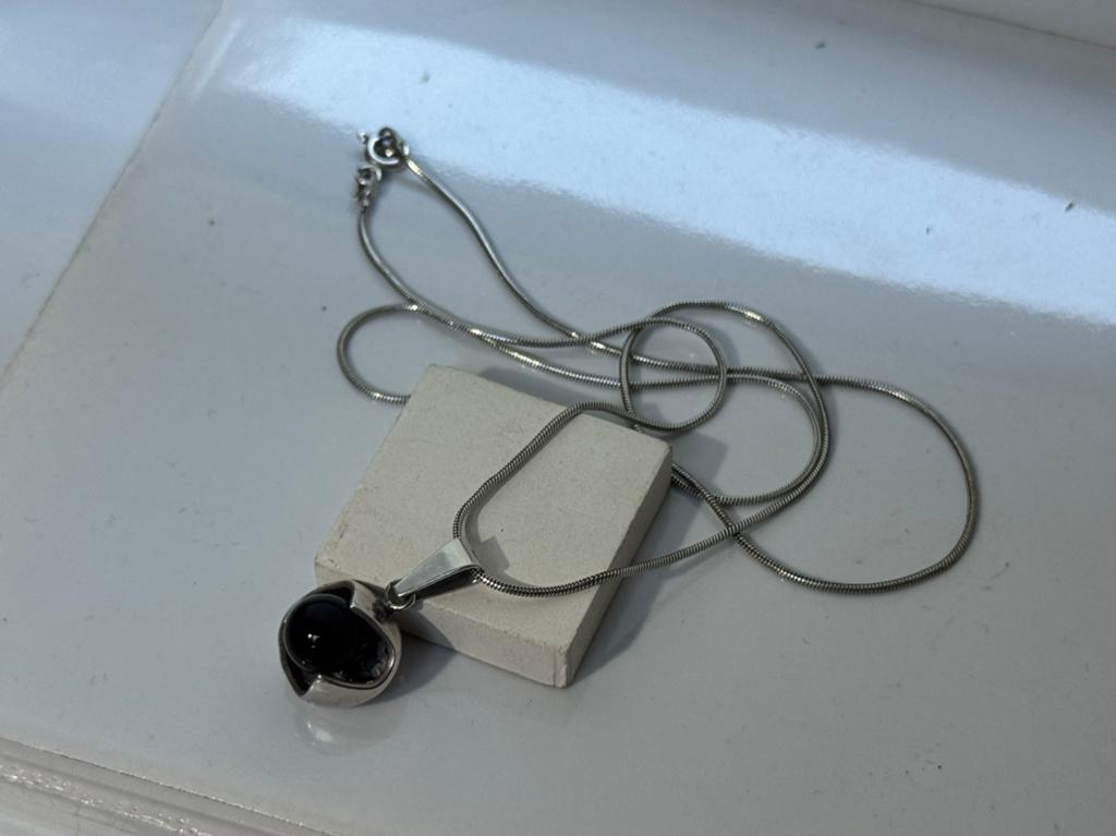 Fins design Kultaseppa Salovaara ketting met hanger, Ophalen of Verzenden, Zilver