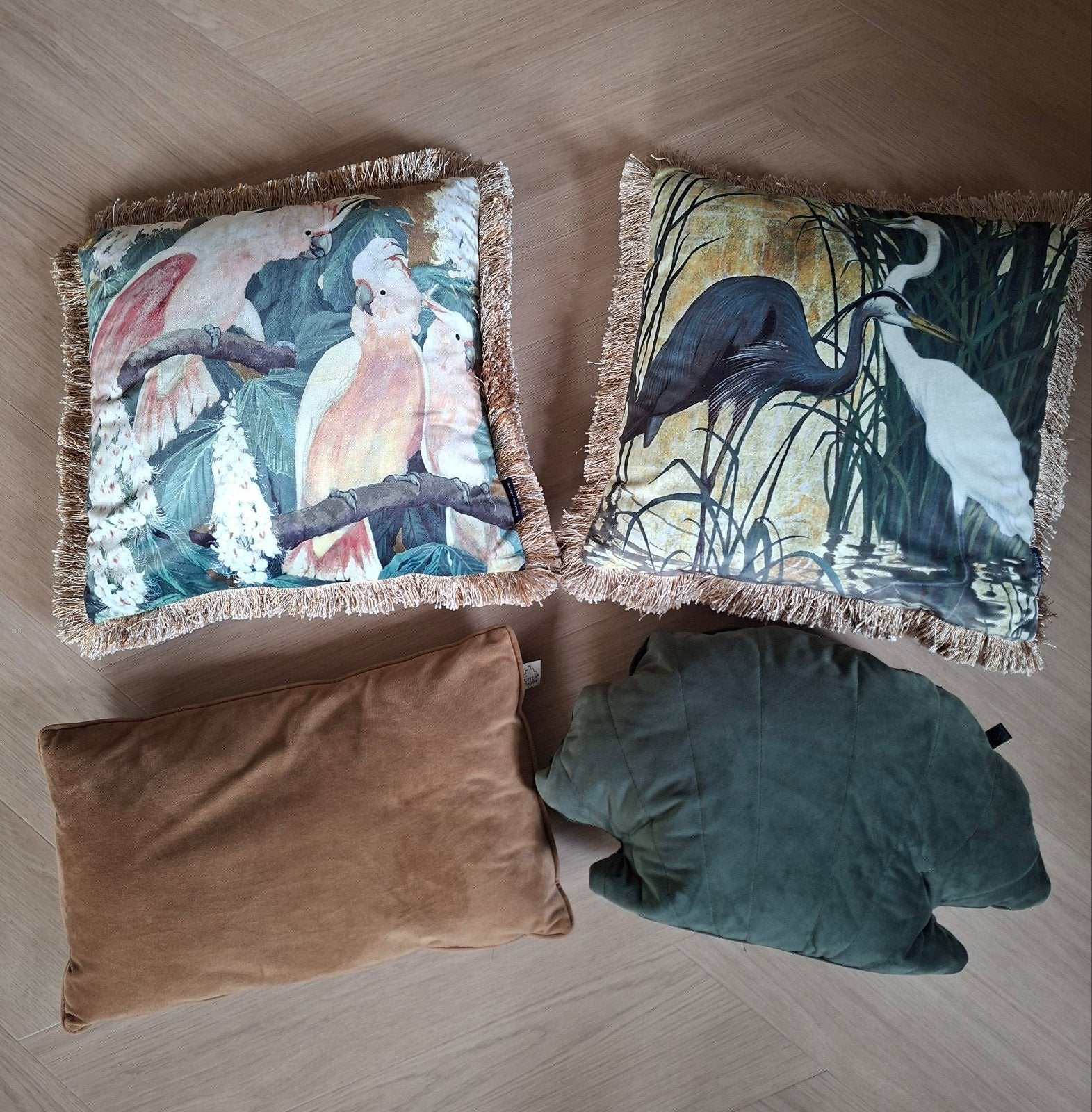 ZGAN set van 4 sier / decoratie kussens, Overige merken, Gebruikt, Meerkleurig, Met print