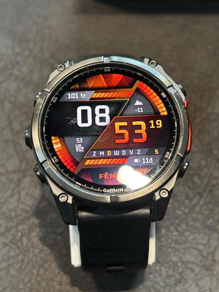 Garmin Fenix 8 47 mm, Ophalen, Zwart, Waterdicht, Android
