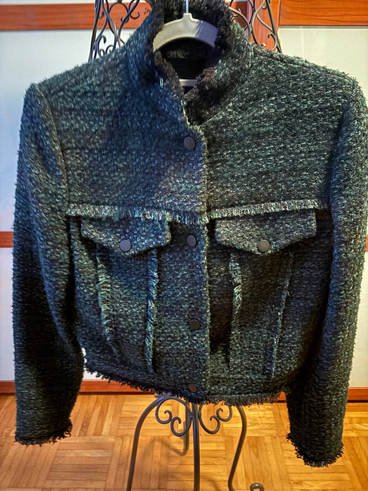 MNG Mango Tweed Jasje Maat XXS, Ophalen of Verzenden, Zo goed als nieuw, Groen