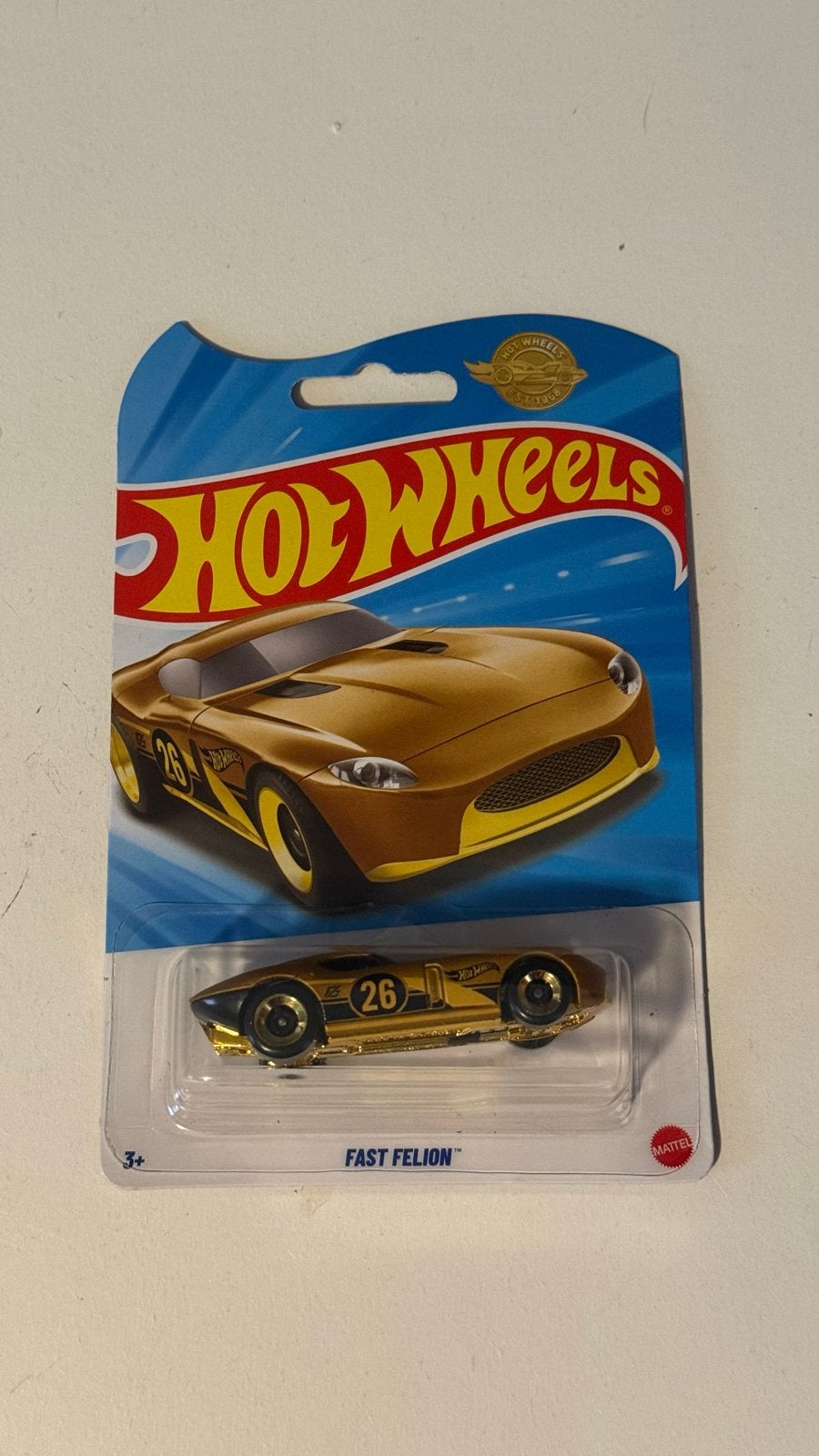 Hot Wheels Fast Felion Goud - Nieuw in verpakking, Ophalen of Verzenden, Nieuw